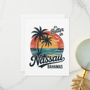 Nassau Bahamas Strand Sommar Tack Kort