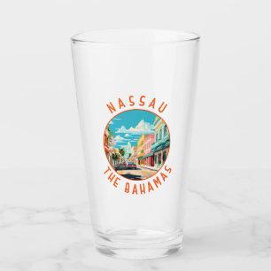 Nassau Bahamas Travel Art Vintage Glaskopp