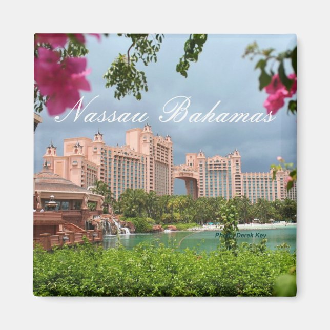 Nassau Bahamas Travel Photo Souvenir Fridge Magnet (Framsidan)