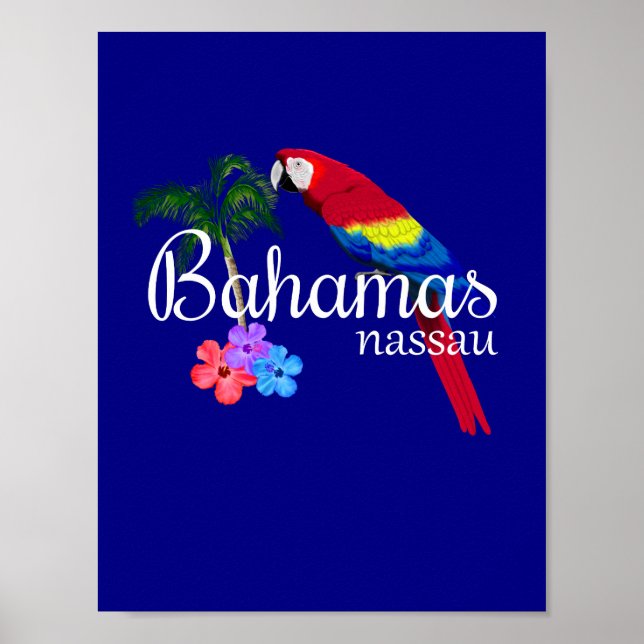 Nassau Bahamas Tropical Destination Poster (Framsidan)