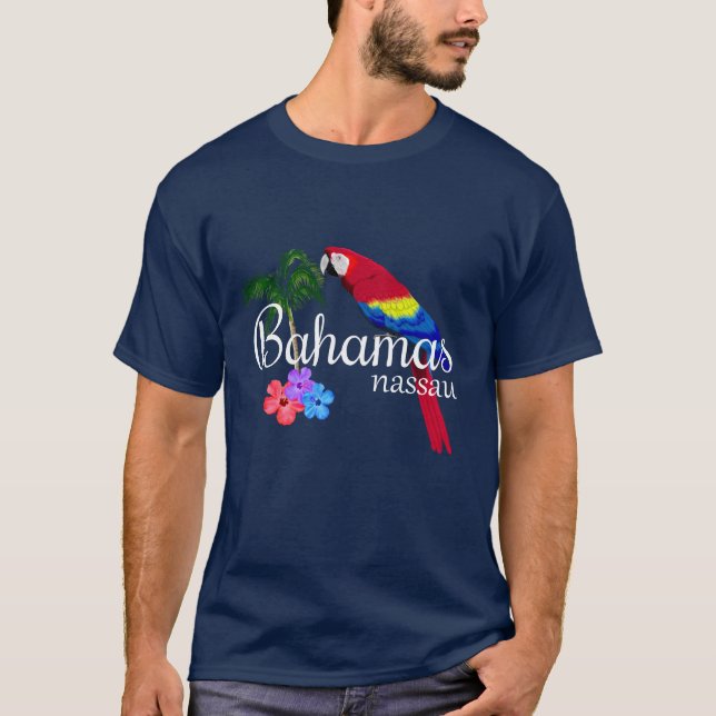 Nassau Bahamas Tropiska destination T Shirt (Framsida)