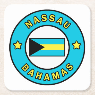 Nassau Bahamas Underlägg Papper Kvadrat