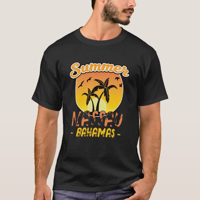 Nassau Bahamas Vacation 2025 Matching Family Group T Shirt (Framsida)