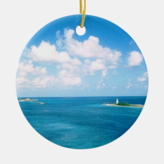 Nassau hamn daterad prydnad julgransprydnad keramik (Framsidan)