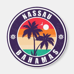 Nassau Handflatan Träd Bahamas Vintage Souvenirs 8 Magnet