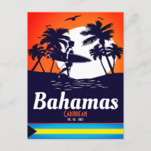 Nassau Handflatan Träd Bahamas Vintage Souvenirs