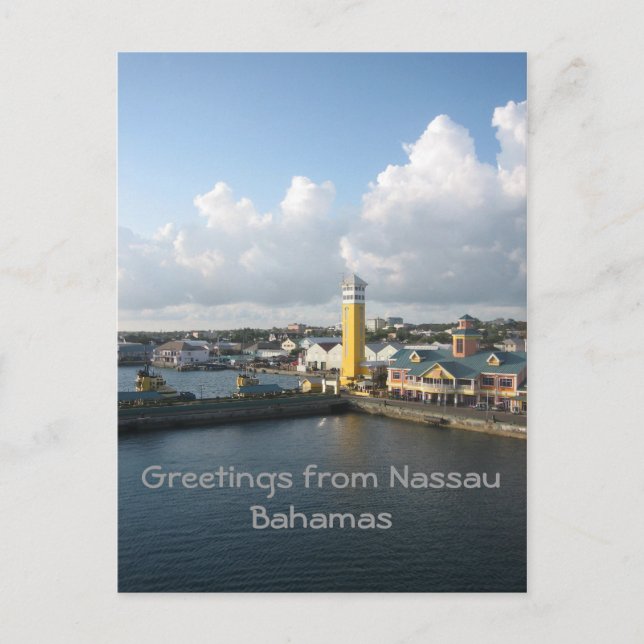 Nassau harbor vykort (Framsida)