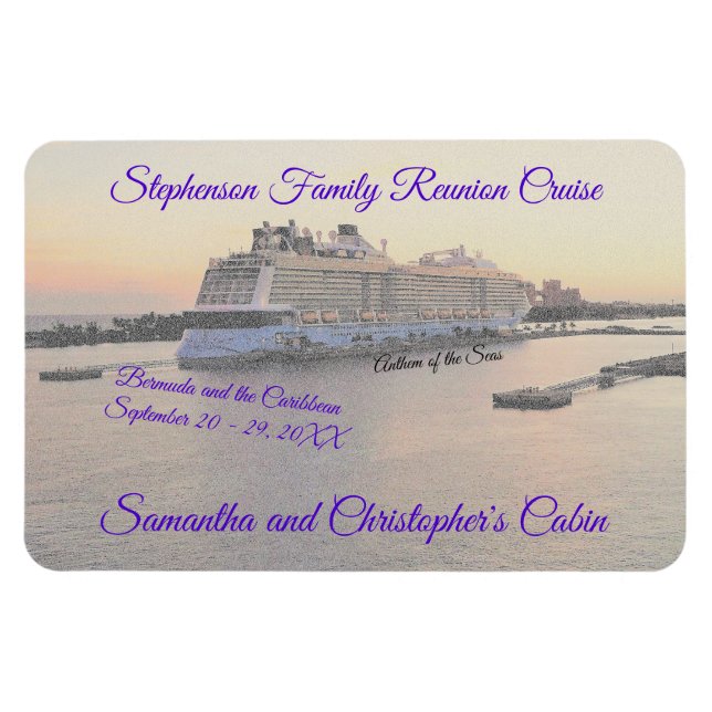 Nassau Harbour Cruise Frakt Stateroom Door Marker Magnet (Horisontell)