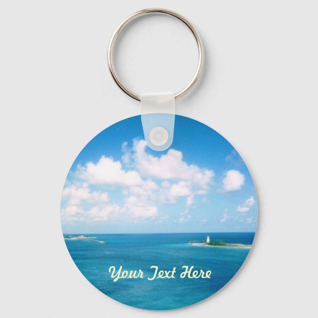 Nassau Harbour Personlig Keychain Nyckelring (Framsida)