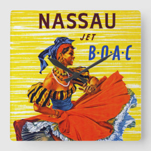 Nassau Jet Fyrkantig Klocka