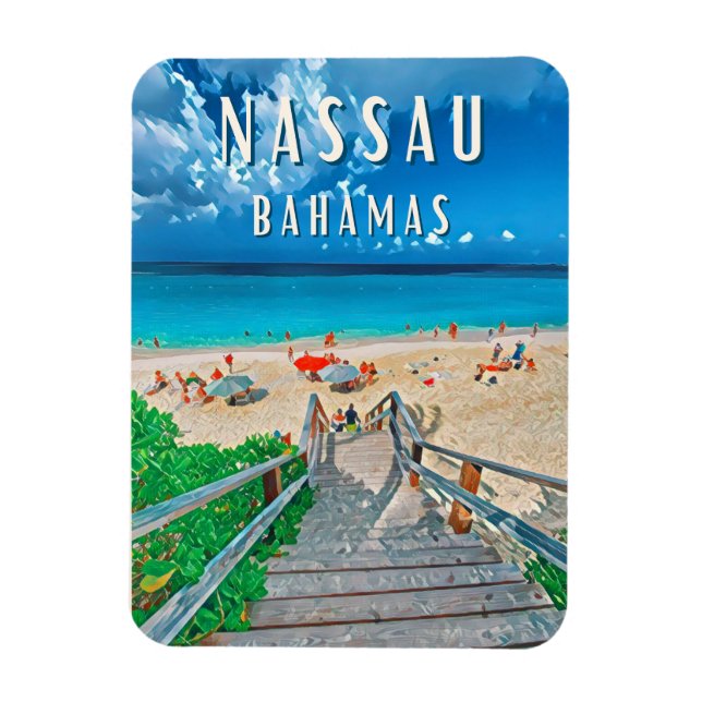 Nassau: L'île paradisiaque des Bahamas Magnet (Vertikal)