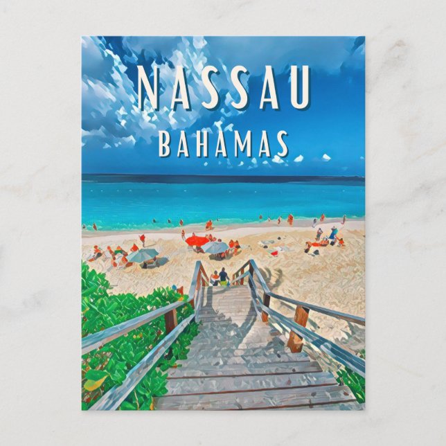 Nassau : L'île paradisiaque des Bahamas Vykort (Framsida)