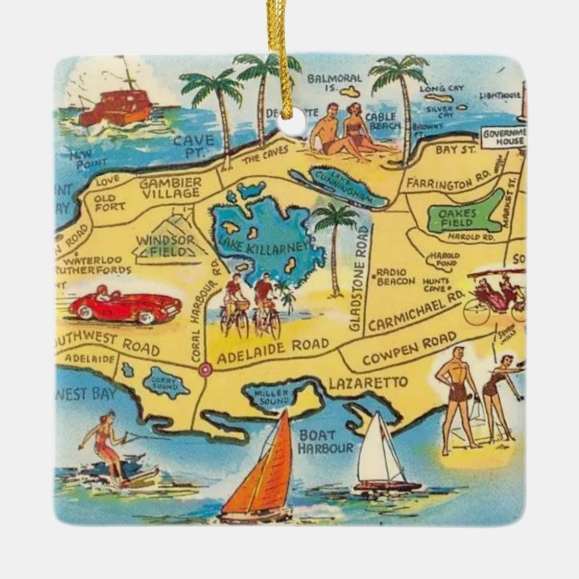 Nassau - ny tjänst julgransprydnad keramik (Framsida)