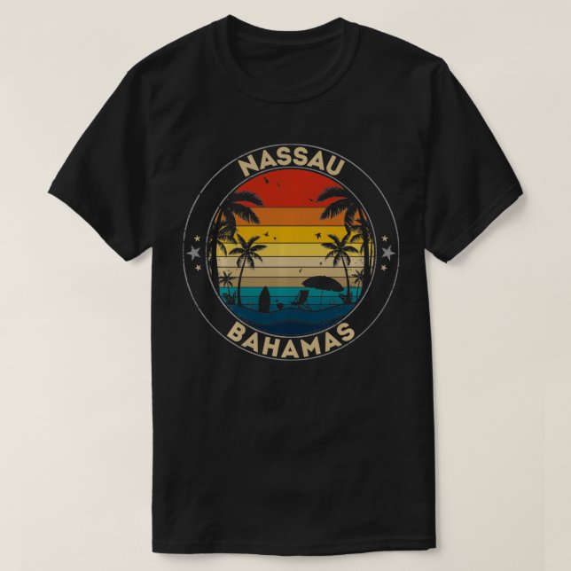 Nassau Souvenir Bahamas Reminder T Shirt (Design framsida)