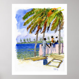 Nassau strandtryck poster