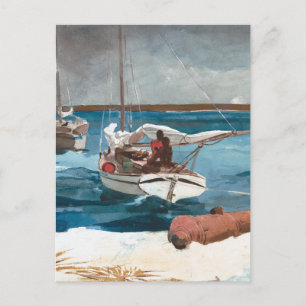 Nassau, Winslow Homer, Nautisk Vintage Sailboat Vykort