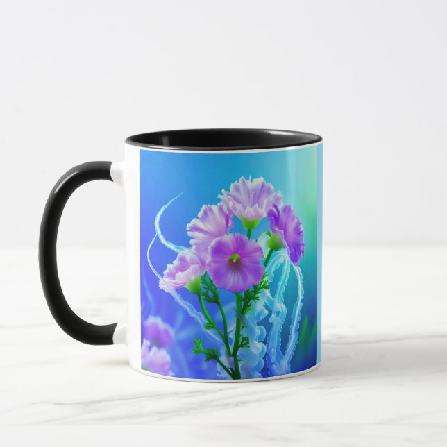 Nässelbrännmanet och blommor mugg (Vänster)
