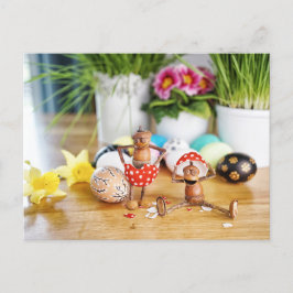 Nässelduvor med Påskägg Påsk vykort