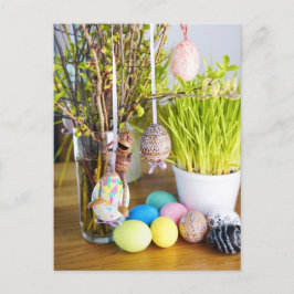 Nässelduvor med Påskägg Påsk vykort