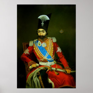 Nasser al-Buller schah Qajar, schah av Persien Poster