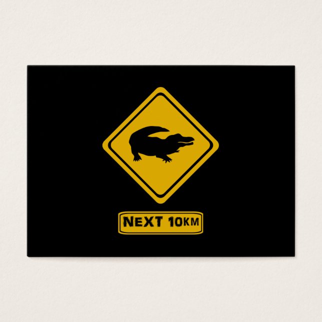 Nästa 10 km krokodiler visitkort (Framsidan)