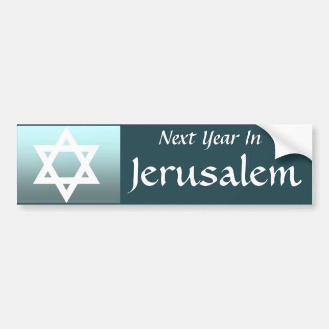 Nästa år i Jerusalem Bildekal (Framsidan)