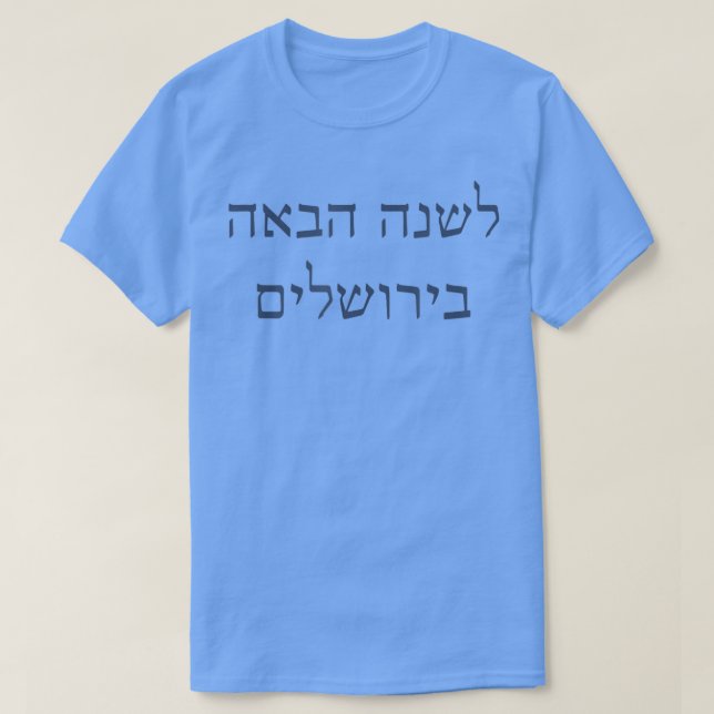 Nästa år i Jerusalem Hebrew Passover Seder Jewis T Shirt (Design framsida)
