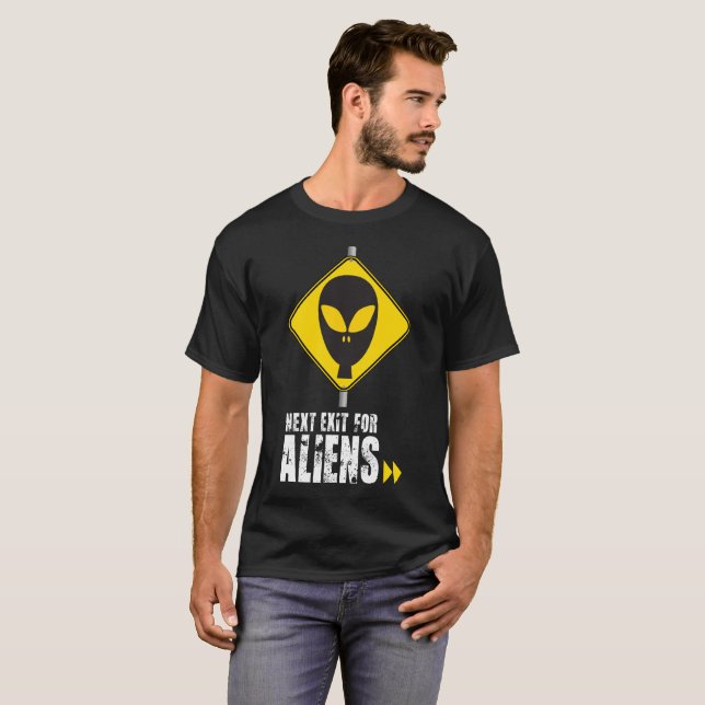 Nästa avfart för Utomjordingar T Shirt (Hel framsida)