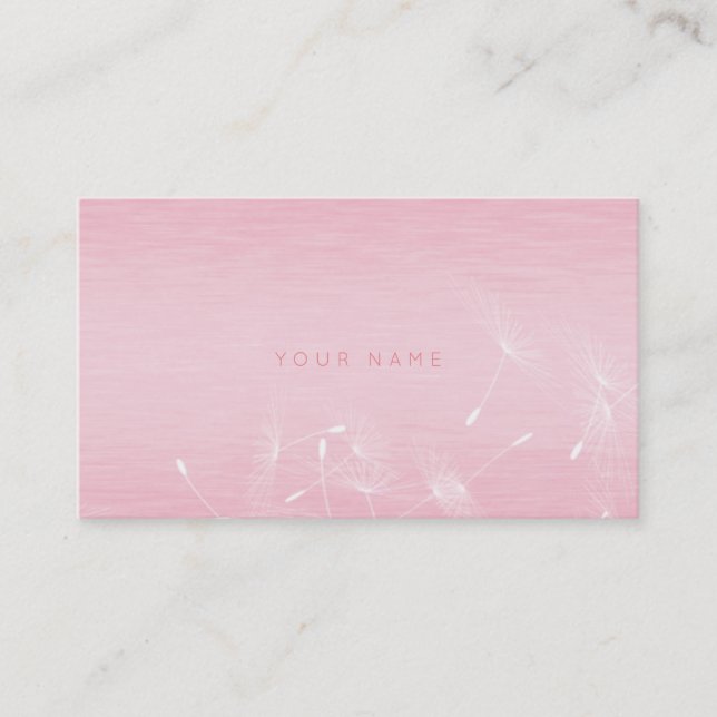 Nästa avtalade Rosa med Dandelion-kort Tidsbeställning Kort (Framsida)