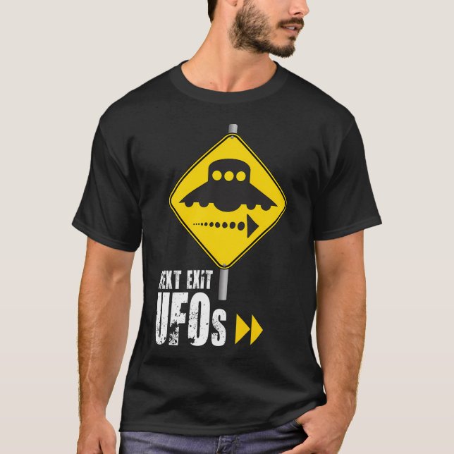 Nästa exit Ufos T Shirt (Framsida)