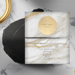 Nästa Möte cirkel Kraft Guld Grått Marble Tidsbeställning Kort