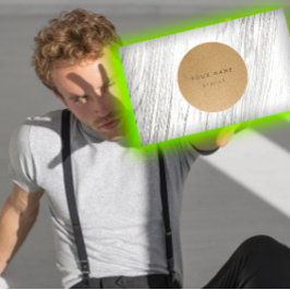 Nästa Möte cirkel Kraft Silver White Wood Tidsbeställning Kort