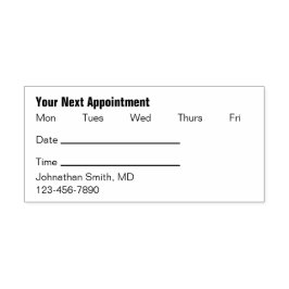Nästa Möte påminnelse för ett Doktor Självfärgande Stämpel