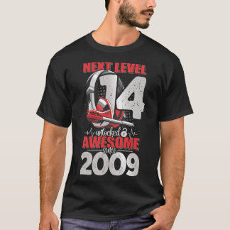Nästa nivå olåst 14-årig pojke 2009-headset t shirt