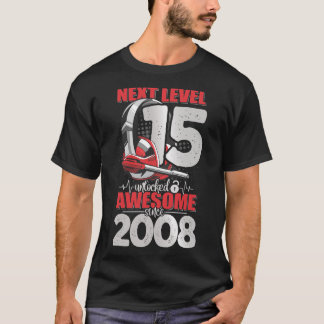 Nästa nivå olåst 15-årig Boy 2008 Headset T Shirt