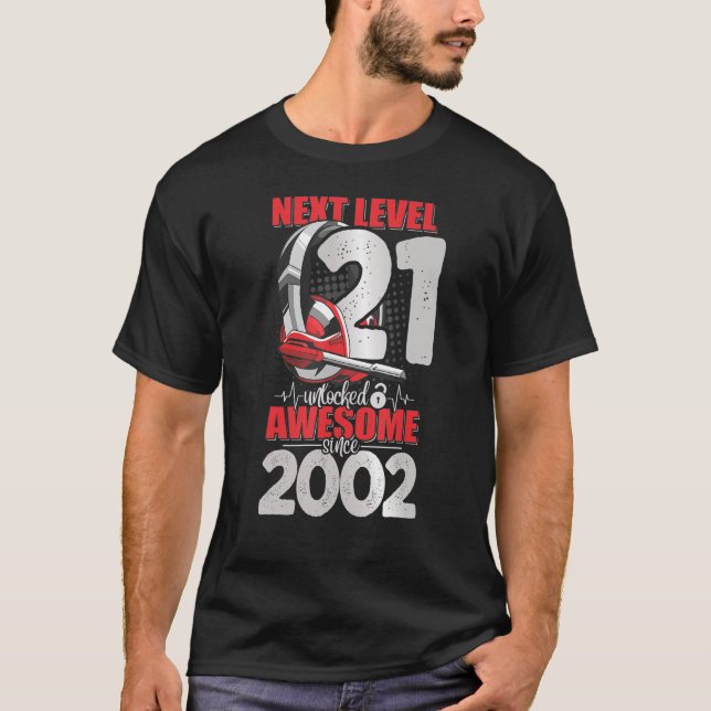 Nästa nivå olåst 21-årig Boy 2002 Headset G T Shirt (Framsida)