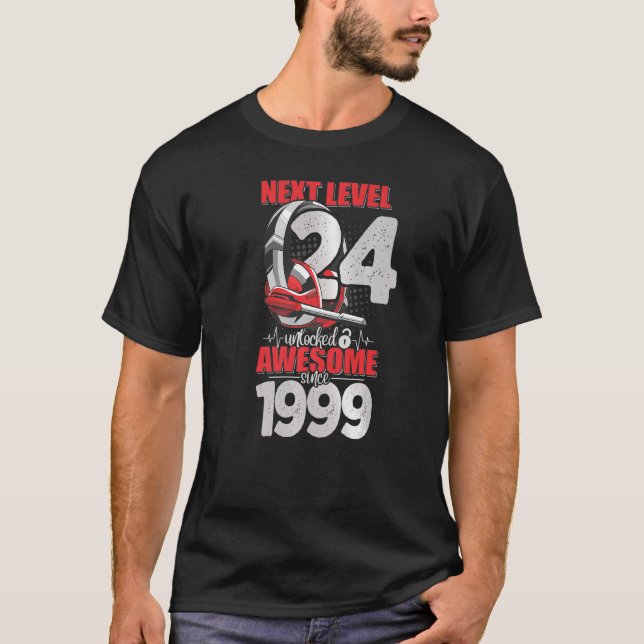 Nästa nivå olåst 24-årig pojke 1999-huvudgrupp G T Shirt (Framsida)