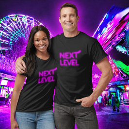 Nästa Nivå Rosa Neon Svart T Shirt