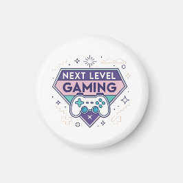 Nästa nivå spelande Retro-kontroll Pastell Gamer T Magnet