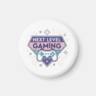 Nästa nivå spelande Retro-kontroll Pastell Gamer T Magnet