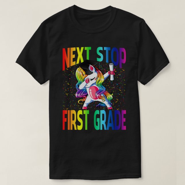 Nästa stopp för den första Klass-Studenten-enmajs T Shirt (Design framsida)