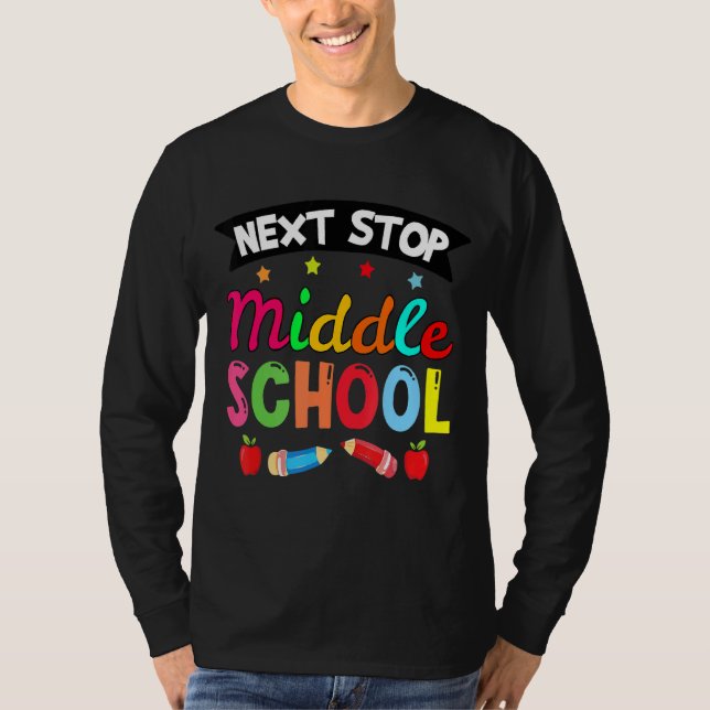 Nästa stopp för grundskolan i Mitten T Shirt (Framsida)