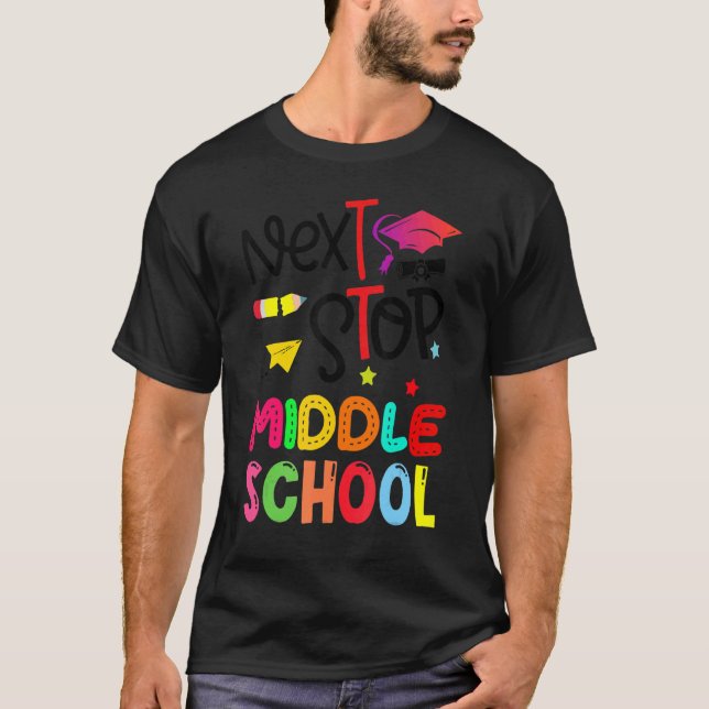Nästa stopp för grundskolan i Mitten T Shirt (Framsida)