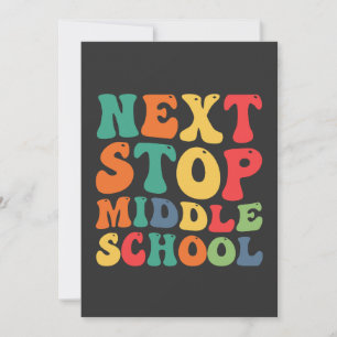 Nästa stopp för Mitten School Funny Groovy Student Inbjudningar