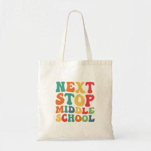 Nästa stopp för Mitten School Funny Groovy Student Tygkasse
