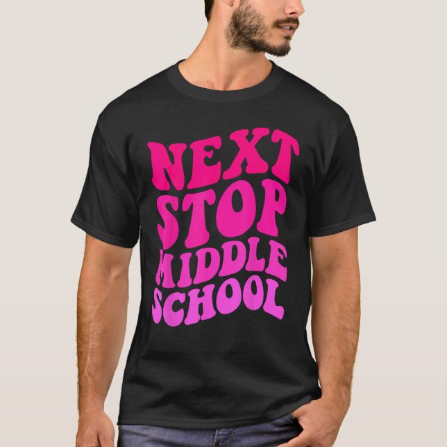 Nästa stopp för Mitten skolans grundskola Graduati T Shirt (Framsida)