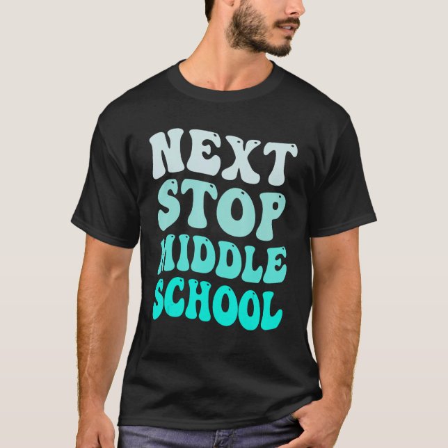 Nästa stopp för Mitten skolans grundskola Graduati T Shirt (Framsida)