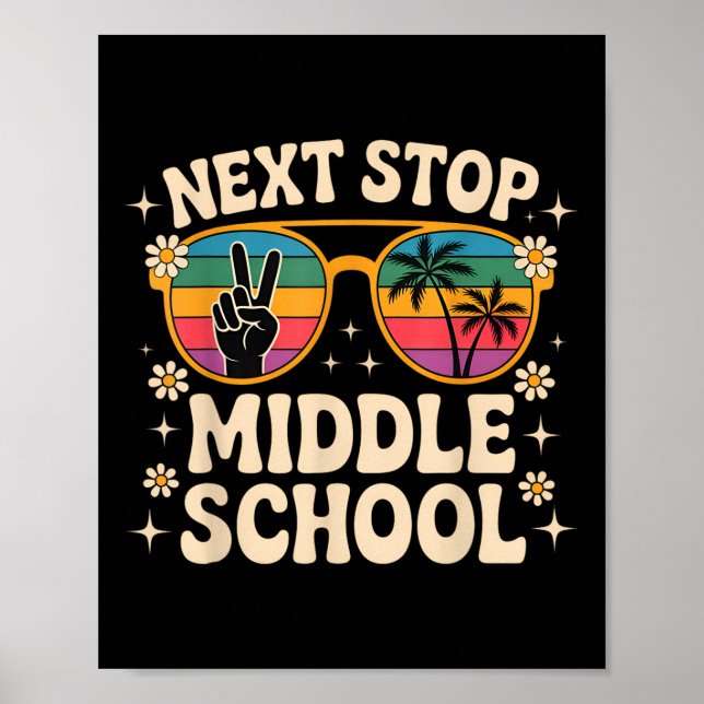 Nästa stopp för Mitten skolelev Funny Gr Poster (Framsidan)