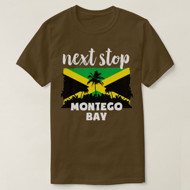 Nästa stopp för montego Bay Jamaica-vaccinering T Shirt (Design framsida)