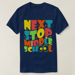 Nästa stopp i Mitten School Roliga meningar Kids T Shirt
